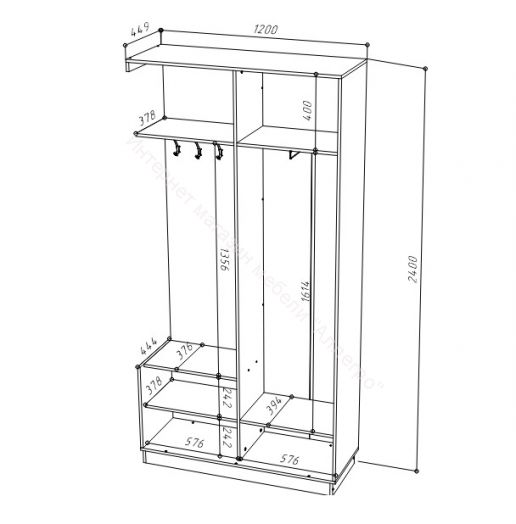 Прихожая-купе FIX 03L.8 Дуб сонома
