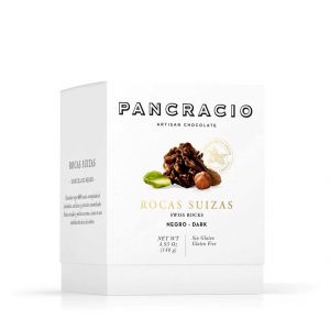 Конфеты из дробленых орехов в темном шоколаде Pancracio Swiss Rocks Dark Choco - 140 г Испания