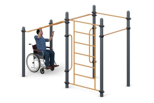 Наклонный рукоход, турники W-07.005 для маломобильной группы населения