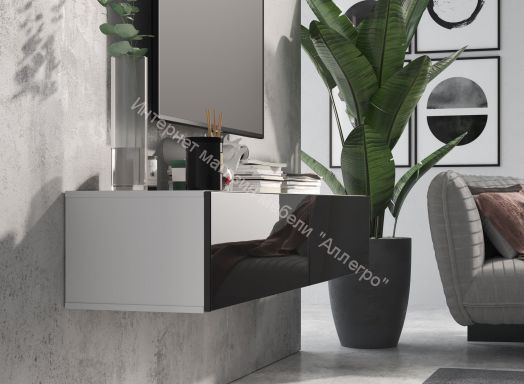 Тумба ТВ 180 SOMERO Белый/Чёрный