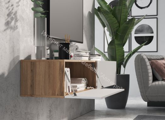 Тумба ТВ 120 SOMERO Дуб Вотан/Белый