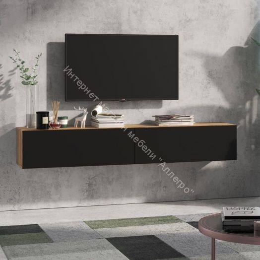 Тумба ТВ 180 SOMERO Дуб Вотан/Чёрный