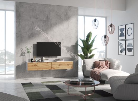 Тумба ТВ 180 SOMERO Белый/Дуб Вотан