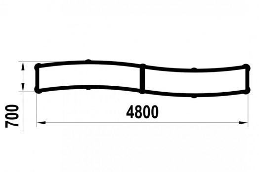 Элемент для скейт площадки Snaked Bench