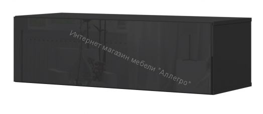 Тумба ТВ 120 SOMERO Чёрный/Чёрный глянец