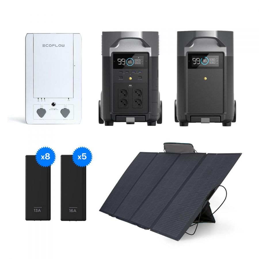 Комплект Smart Home Panel + DELTA Pro + Внешняя батарея для EcoFlow DELTA Pro + Солнечная панель EcoFlow 400W