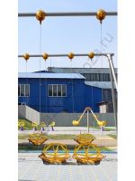 Качели двойные на тросовой системе с креплением на трубу