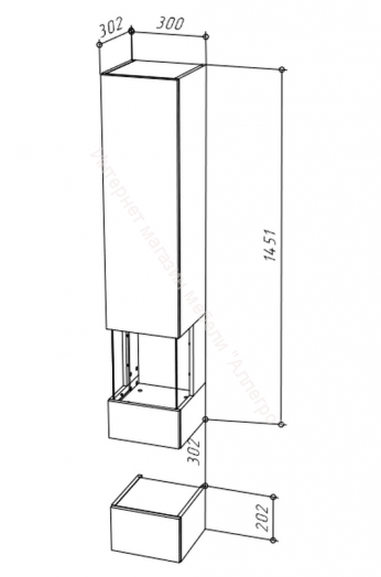 Стенка для гостиной SOMERO Дуб Вотан/Чёрный