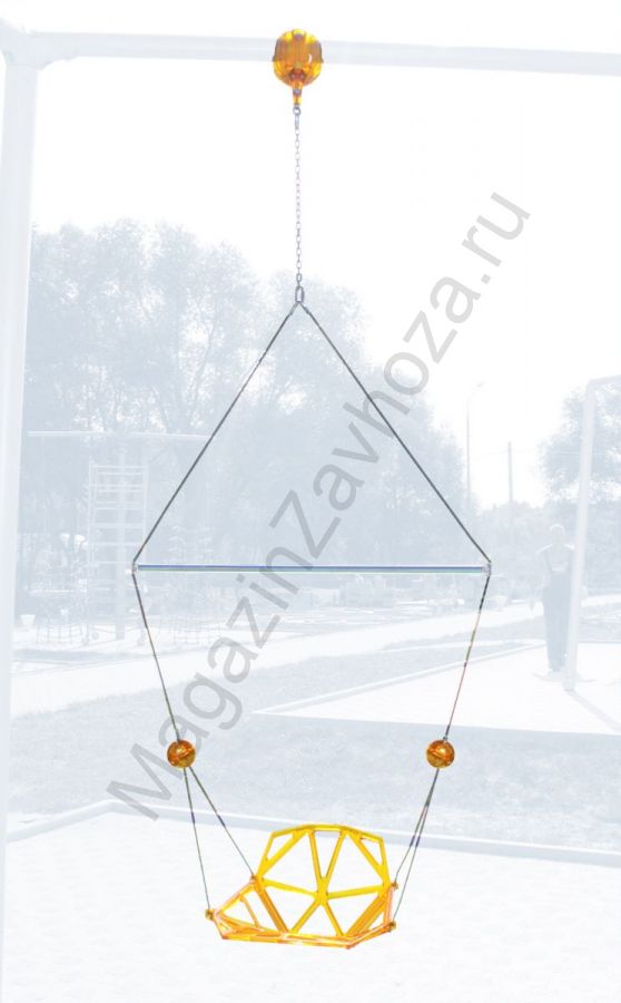 Качели-дангл на тросовой системе высотой 250 см с креплением на трубу