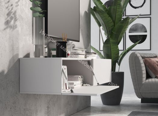 Стенка для гостиной SOMERO Белый/Белый глянец