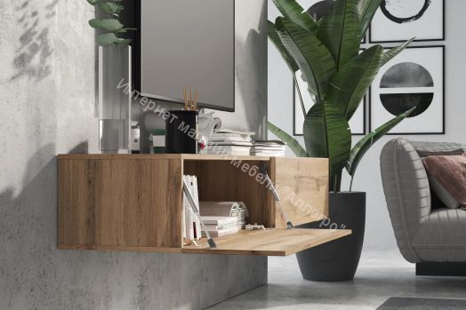 Стенка для гостиной SOMERO Дуб Вотан/Чёрный