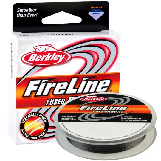 Леска плетеная Berkley Fireline Fused Micro Ice 45м 0.17/0.20 Smoke (серая)