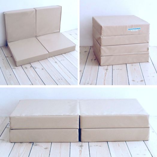 Мат (мягкий щит)  1000*1000*100, в 4 сложения (белый)