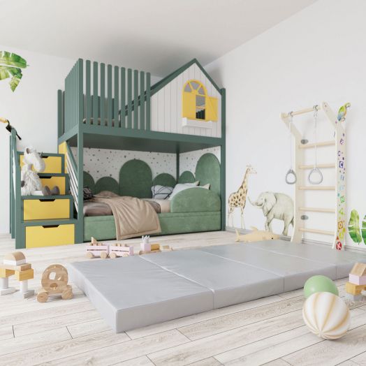 Мат (мягкий щит)  2000*1000*100, в 4 сложения (серый)