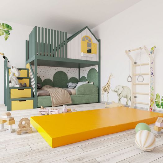 Мягкий щит (Мат) 2000*1000*100, одинарный (оранжево/желтый)