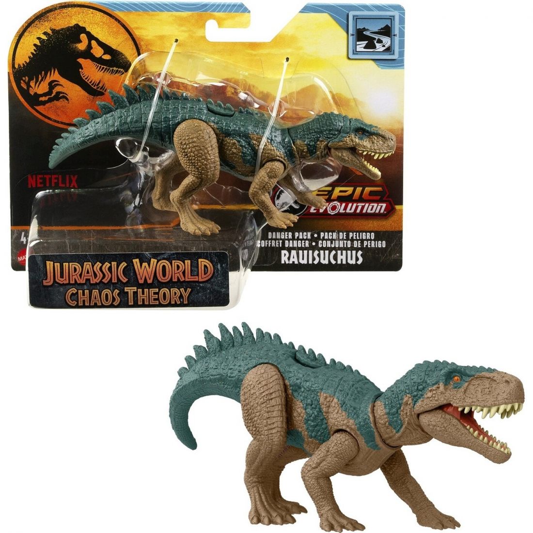 Фигурка динозавра Mattel Jurassic World Danger Pack Rauisuchus HLN49 / HTK57