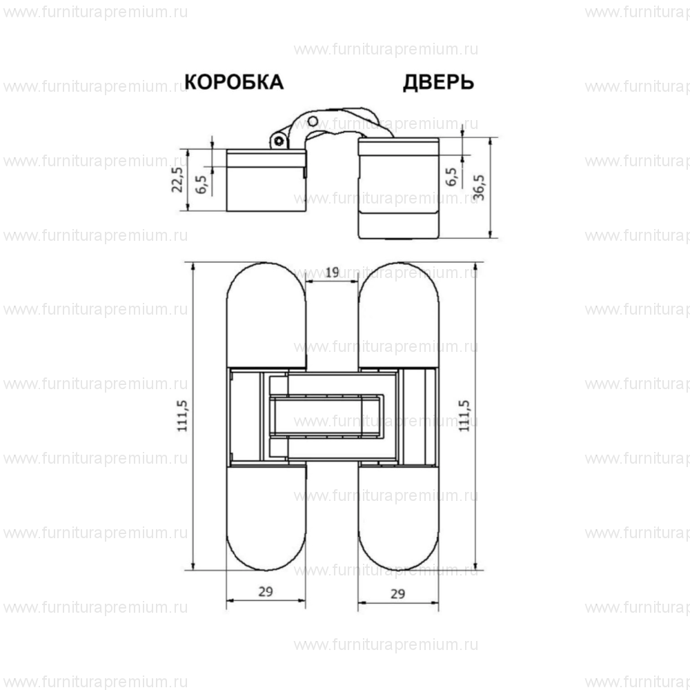 Петля скрытая Forme Invision F80