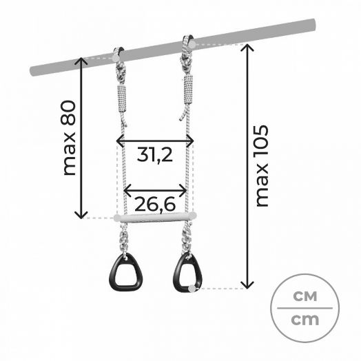 Кольца с перекладиной