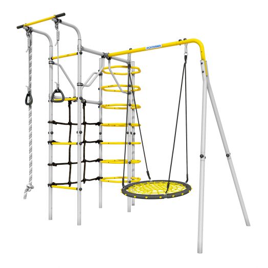 Детский спортивный комплекс для дачи  Космос (желтый/серый)