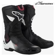 Мотоботы Alpinestars SMX-6 V3, чёрно-бело-красные