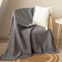 Плед SL Home Warm, 130*180 см, цв.темно-серый, 80%хлопок, 20% п/э