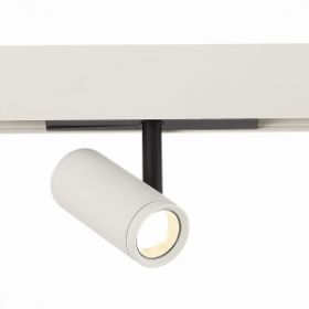 Светильник Магнитный Трековый ST-Luce ST808.546.08 Белый, Черный LED 1*8W 4000K 650Lm Ra>90 36° IP20 D42xH135 48VV / СТ Люче.