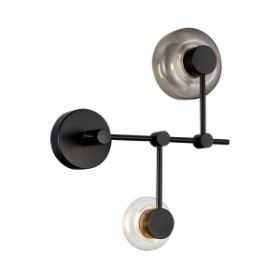 Светильник Настенный ST-Luce SL6005.401.02 Черный/Дымчатый, Прозрачный LED 2*3W 3000K / СТ Люче.