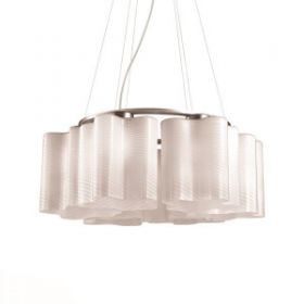Люстра Подвесная ST-Luce SL117.503.06 Серебристый/Белый с Полосками E27 6*60W / СТ Люче.