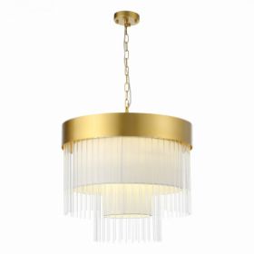 Люстра Подвесная ST-Luce SL1352.203.09 Золотистый/Белый, Прозрачный E14 9*40W / СТ Люче.