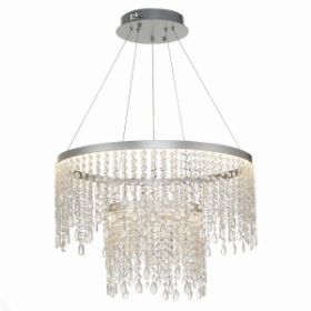 Люстра Подвесная ST-Luce SL6201.103.55 Серебристый/Прозрачный LED 1*55W 3000K/4000K/6000K / СТ Люче.