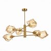 Люстра Потолочная ST-Luce SL1175.302.06 Латунь/Янтарный E14 6*40W / СТ Люче.