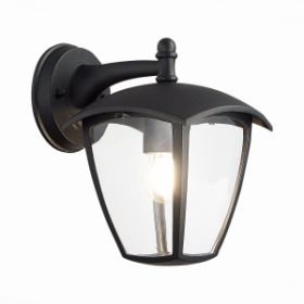 Светильник Уличный Настенный ST-Luce SL081.411.01 Черный/Черный, Прозрачный E27 1*40W / СТ Люче.
