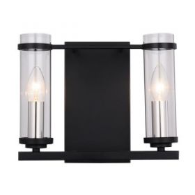 Бра ST-Luce SL334.401.02 Черный, Никель/Прозрачный E14 2*60W / СТ Люче.