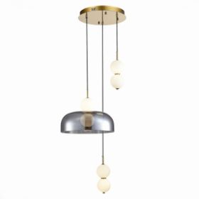 Светильник Подвесной ST-Luce SL6112.203.21 Золотистый/Молочно-Белый,Прозрачно-Дымчатый LED 1*21W / СТ Люче.