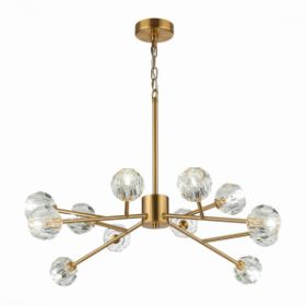 Светильник Подвесной ST-Luce SL1166.303.12 Латунь/Прозрачный G9 LED 12*5W / СТ Люче.