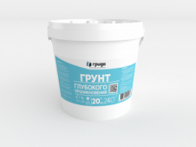 Грунтовка Глубокого Проникновения Грида Летняя 20кг Акриловая, Бесцветная.