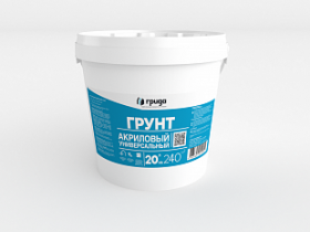 Грунтовка Универсальная, Укрепляющая Грида Зимняя 20кг Акриловая, Бесцветная, Глубокопроникающая.