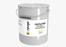 Краска для Пола Покрытие Противоскольжения Грида АК-Дор-2Х 15кг Красная.
