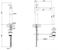 Gessi Rettangolo J  для раковины 11927 схема 2