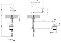 Gessi Trasparenze смеситель для раковины 34201 схема 2