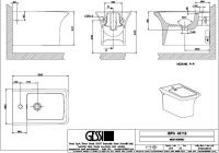 Gessi биде подвесное 42115 iSpa 56,6х36,1 схема 2