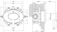 Смеситель Gessi Ovale внешняя часть 23110 схема 3