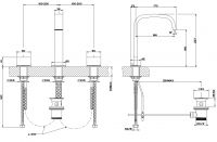 Смеситель Gessi Rettangolo T для раковины 20426 схема 3