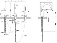 Смеситель для ванны и душа Gessi Goccia 33637 схема 3