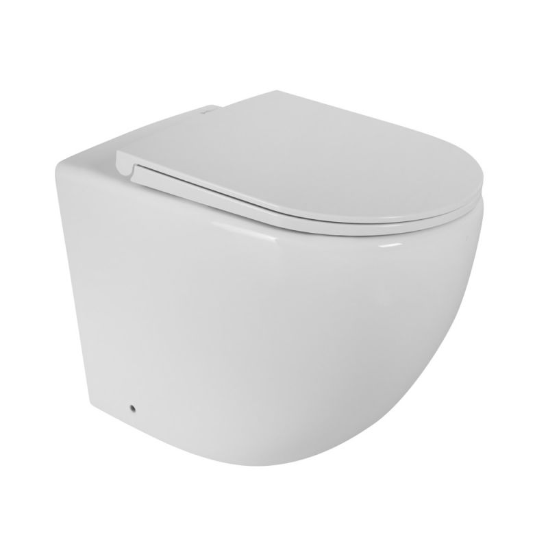 Унитаз приставной безободковый BelBagno SFERA-R BB2141CBR/BB902SC