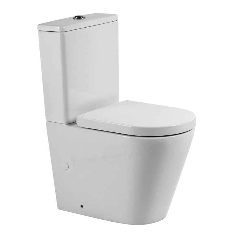 Унитаз-компакт безободковый со смывом TORNADO BelBagno FLAY-TOR BB2149CP-TOR/BB2149T/BB865SC