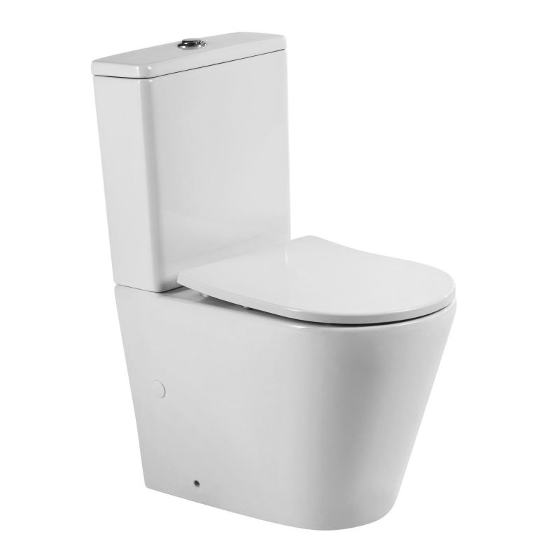 Унитаз-компакт безободковый со смывом TORNADO BelBagno FLAY-TOR BB2149CP-TOR/BB2149T/BB2031SC
