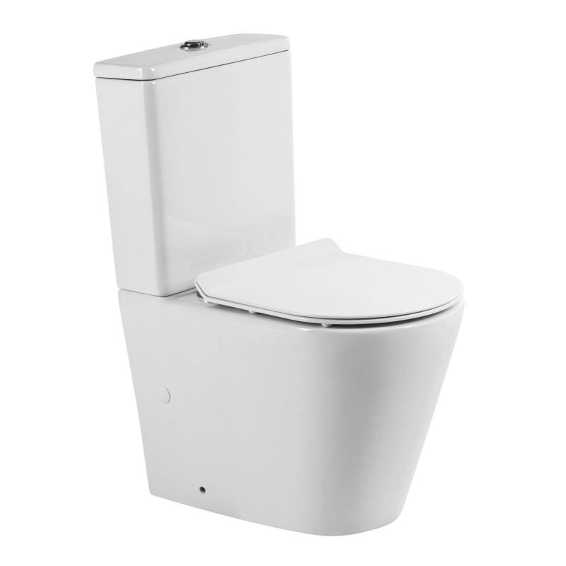 Унитаз-компакт безободковый со смывом TORNADO BelBagno FLAY-TOR BB2149CP-TOR/BB2149T/BB2111SC