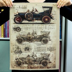 Саржа - Ткань купон "Только вперёд!"- 35*50 см. limit