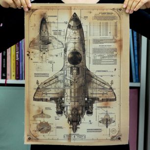 Саржа - Ткань купон "Только вперёд!"- 35*50 см. limit